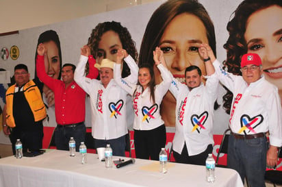 La candidata a diputada local, Susy Torrecillas, les dio la bienvenida este jueves en una conferencia de prensa.