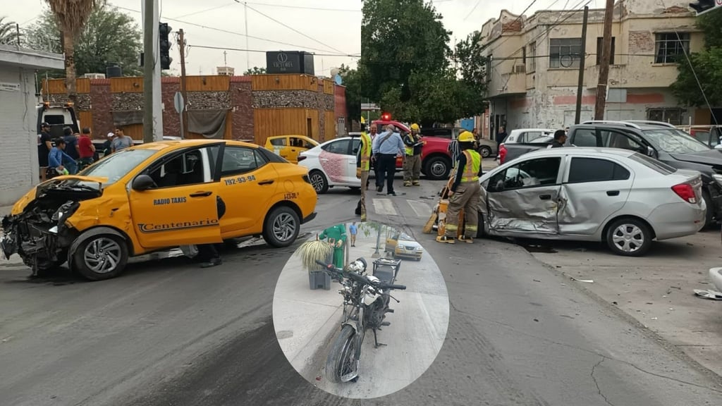 Imagen Motociclista que esperaba cambio de semáforo resulta lesionado en choque de auto y camioneta