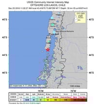 La entidad indicó que se redujo de “alarma de tsunami” a “estado de precaución” la situación en la Región de Los Lagos, distante mil kilómetros al sur de Santiago. (EFE)