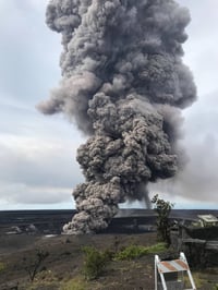 Arde. Las condiciones son similares a las de la gran erupción de 1924. (AP)