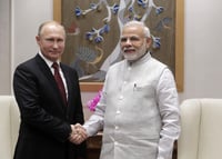Encuentro. Los mandatarios de Rusia e India participan en un foro de negocios. (EFE)
