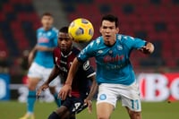 El Napoli sumó tres puntos con la victoria de este domingo 1-0 sobre el Bologna. El gol del triunfo lo marcó el nigeriano Victor Osimhen a los 23 minutos. (Agencias) 