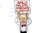 Presenta presidente una caricatura de López Dóriga.