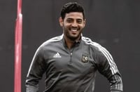 El mexicano Carlos Vela durante el primer entrenamiento del LAFC, de cara a la siguiente temporada de la Major League Soccer. (CORTESÍA LAFC)