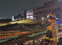 Lluvia en CDMX provoca colapso en Templo Mayor