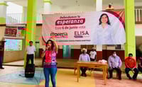 La diputada local y candidata de Morena a la reelección de la diputación por el distrito electoral con cabecera en Teotitlán de Flores Magón, Elisa Zepeda Lagunas, denunció la presencia de un grupo armado durante un mitin realizado en Huautla de Jiménez, en la región Cañada de Oaxaca. (ARCHIVO)
