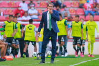 Guillermo Almada terminó contento y satisfecho tras la victoria del Santos en Aguascalientes contra el Necaxa (ESPECIAL) 