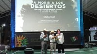 Se presentó el documental “A Morir a los Desiertos, con los cardencheros de Sapioriz y la Flor de Jimulco” a través de la Gira Ecocinema, donde estuvieron presentes Don José Guadalupe, Yolanda e Iginio, cardencheros originarios de Sapioriz. (DIANA GONZÁLEZ)