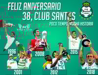 Santos Laguna celebra 38 años llenos de éxitos