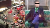 Hombre disfrazado del Joker apuñala a 17 y prende fuego a tren en Japón