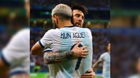 Messi dedica mensaje de despedida para 'Kun' Agüero