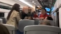 El hombre que inició el altercado fue expulsado del tren (CAPTURA)