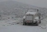 La minera La Encantada y su comunidad del municipio de Ocampo amaneció cubierta de nieve.