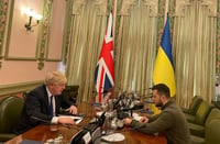 Boris Johnson se reúne con Zelenski en Kiev sin previo aviso