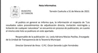 Portal de Transparencia del Municipio de Torreón aparece con información oficial incompleta y pese al avance de la administración.