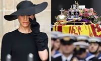 Imagen Meghan Markle rompe en llanto dutrante el funeral de la reina Isabel II