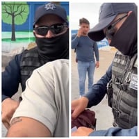 Usuario expuso en Tik Tok cómo fue sujeto a una revisión por parte de elementos de la Policía del Estado, para después bajarlo.