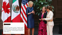 Imagen Critican en redes la imagen 'desaliñada' de Beatriz Gutiérrez Müller con vestido de Carolina Herrera
