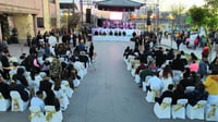 Una bonita ceremonia se organizó para las 50 parejas que se casaron el viernes por la tarde. (EL SIGLO DE TORREÓN)