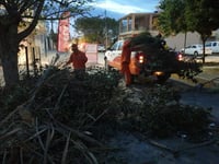 Se labora mediante el barrido mecánico en jornadas de 3:00 a 06:00 horas, con 50 elementos para agilizar los trabajos. (Foto: FABIOLA P. CANEDO / EL SIGLO DE TORREÓN)