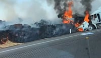 Carambola en autopista Zapotlanejo a Lagos de Moreno provoca incendio