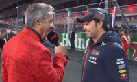 Imagen Así fue el incómodo momento que Checo Pérez vivió con Bruce Buffer en el GP de Las Vegas