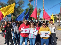 Los presidentes de los tres partidos políticos PRI, PAN, PRD, que conforman la coalición Fuerza y Corazón por México. (DIANA GONZÁLEZ)