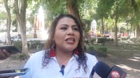 Coquis Espinoza, candidata de la coalición, Fuerza y Corazón (PRI-PAN-PRD) a diputada local por el Distrito 09. (DIANA GONZÁLEZ)