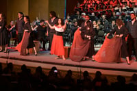La mezzosoprano lagunera Mariana Sofía fue la encargada de encarnar a la protagonista de la obra (EL SIGLO DE TORREÓN / RAMÓN SOTOMAYOR)
