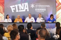 El alcalde José María Fraustro Siller presenta la Fiesta Internacional de las Artes (FINA) 2024. (ISABEL AMPUDIA)