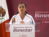 La secretaria de Bienestar Federal, Ariadne Montiel Reyes. (ARCHIVO)