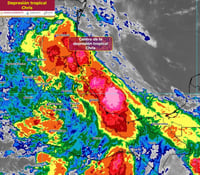 Depresión tropical Chris. (CONAGUA)