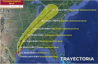 Tormenta tropical Beryl. (CONAGUA)