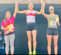 Reyna Hernández, Jessica Flores y Victoria Macías, fueron las tres primeras en la rama femenil.