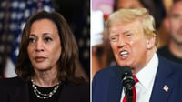 Donald Trump y la vicepresidenta Kamala Harris. (ARCHIVO)