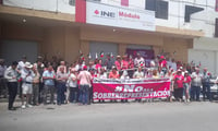 Imagen Se suman en Monclova a protesta contra la sobrerrepresentación de Morena