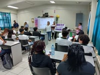 Estudiantes del Centro de Bachillerato Tecnológico Agropecuario (CBTA) No. 216 de Villa Juárez. (GUADALUPE MIRANDA)