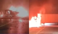 Imagen Civiles armados cierran carretera Mazatlán-Durango e incendian vehículos