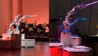 Imagen Un robot con tres brazos dirige una orquesta de Alemania | VIDEO