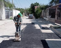 Bacheo en calles de Lerdo. 