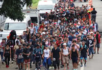 Imagen Parte nueva caravana migrante desde el sur de México