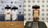 Imagen Detiene a mujer y dos hombres con dosis de cristal y marihuana, en calles de Torreón