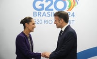 Imagen Reunión clave entre Claudia Sheinbaum y Emmanuel Macron en la Cumbre del G20