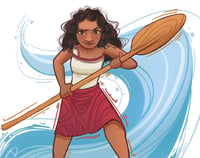 En esta segunda entrega Moana demostrará su crecimiento personal y profundizará su vínculo con su origen (ILUSTRACIÓN DE JOSÉ DÍAZ) 