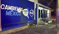 Imagen Vandalizan sede del PAN en Monclova