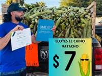 Venta de elotes 'El Chino Natacho' en La Laguna.