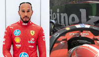 Imagen Lewis Hamilton sufre leve accidente en segundo día de pruebas privadas de Ferrari en Barcelona