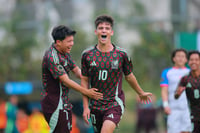 El santista Máximo Reyes (10), ya se estrenó en el Premundial que se juega en las instalaciones de la Femexfut en Toluca.