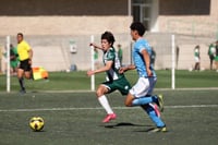 La categoría Sub-19 del conjunto lagunero, se impuso por la mínima diferencia a los cementeros, en las canchas alternas del TSM. (Club Santos)