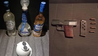 Imagen Ladrones de tienda de conveniencia son detenidos con pistola y botellas de licor